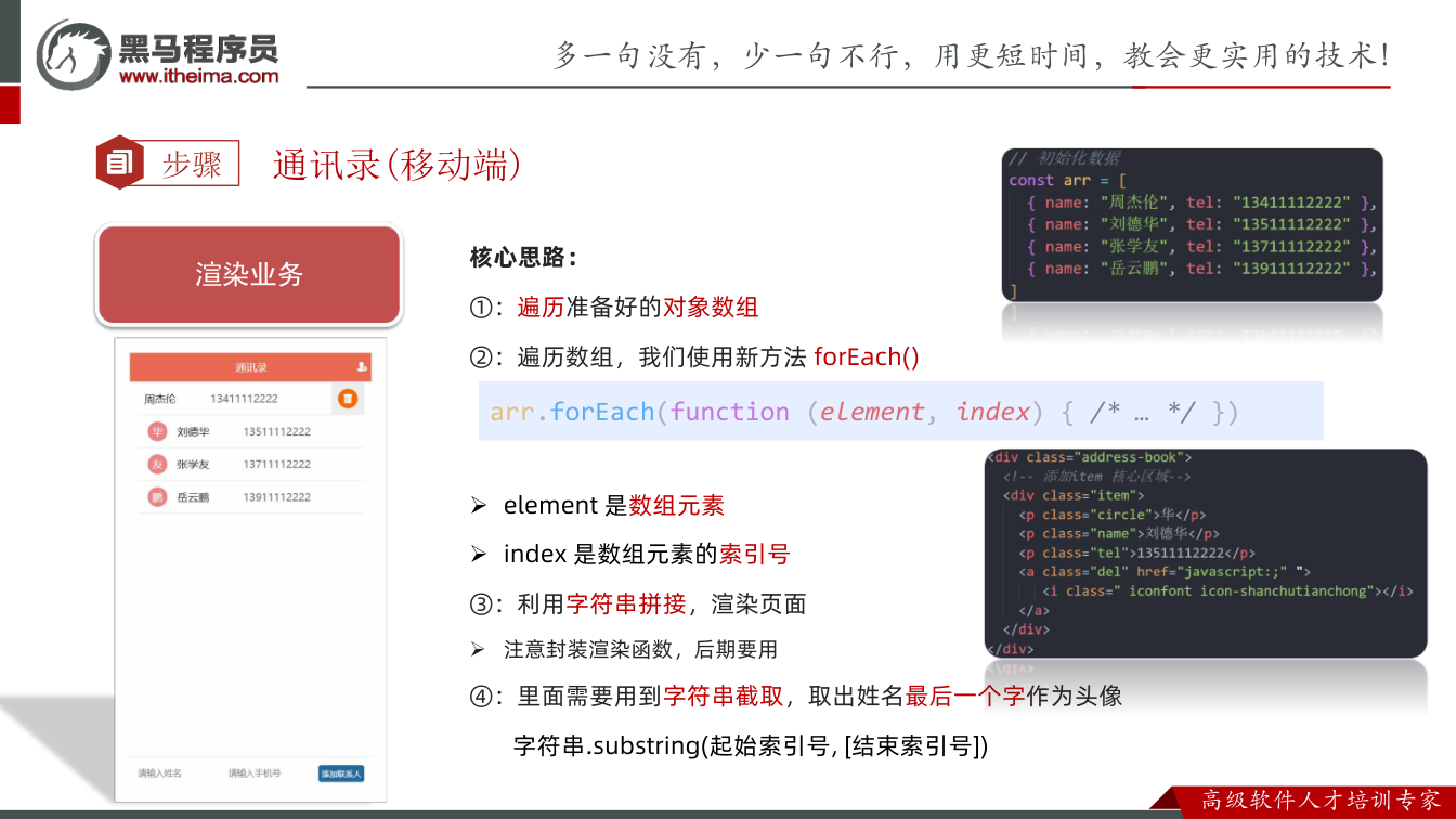 课件第44页:案例 小兔鲜登录页面 业务①: tab切换 关键词: 事件委托,排他思想