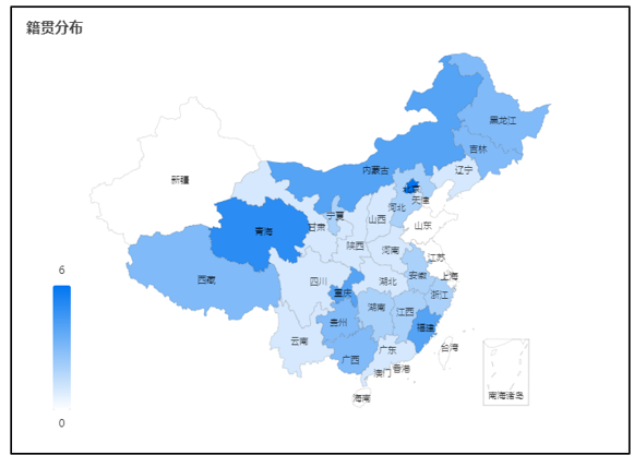 籍贯分布需求效果图